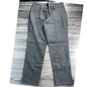 Ruby Rd Petite Slim Leg Jeggings Women's 14P Gray Stretch Minimalist